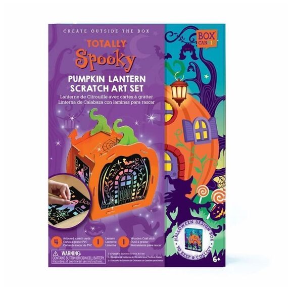 Box CanDIY Spooky Pumpkin Lantern Scratch Art Set Arts & Crafts for Ages 6 to 12 - Picture 1 of 4